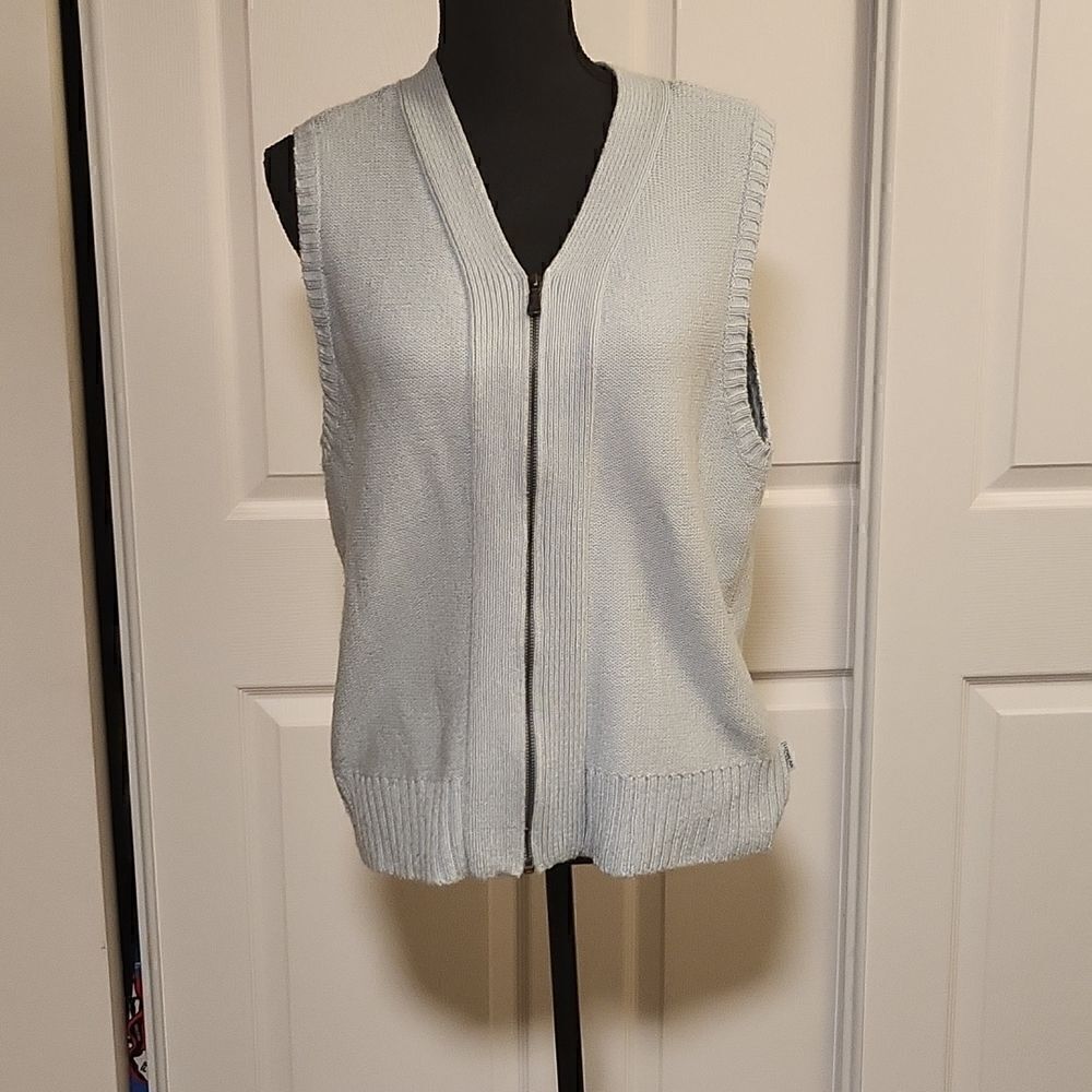 Vintage Liz Claiborne zip front sweater vest